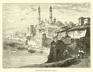 Benares, vom Ganges aus