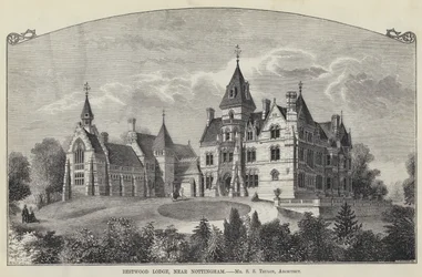 Bestwood Lodge, bei Nottingham (Gravur)
