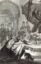 Verlobung der französischen Prinzessin mit Richard II., Illustration aus 