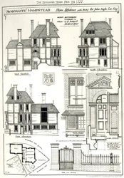 Bijou-Residenz Sunnycote, Hampstead, (mit Studio) für John Ingle Lee Esq, aus The Building News, 23. Februar 1877