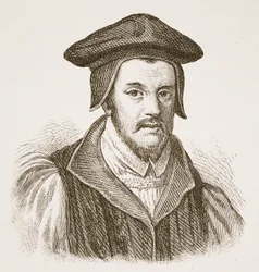 Bischof Jewel, Illustration aus Die Kirche von England: Eine Geschichte für das Volk von H.D.M. Spence-Jones, veröffentlicht um 1910