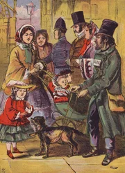 Blinder Bettler (Farblithografie)