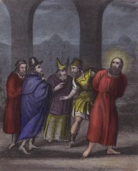 Gebunden und misshandelt, tragen sie unseren geduldigen Herrn ...