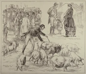 Boykott in Irland, aus The Illustrated London News, 4. Oktober 1886