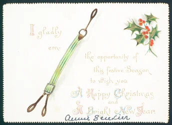 Hosenträger, Weihnachtskarte