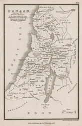 Kanaan, die relative Lage der Zuteilungen an die Stämme Israels, angepasst an die Bücher der Richter und Samuel