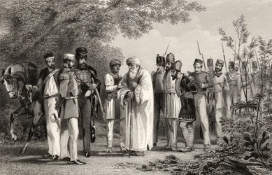 Gefangennahme des Königs von Delhi durch Captain Hodson, aus 