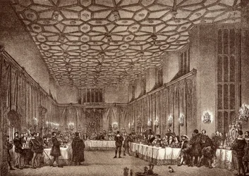 Kardinal Wolsey empfängt die französischen Botschafter im Hampton Court Palace, aus 