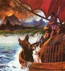 Karthagische Seeleute beobachten einen Vulkan