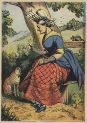 Katze! Katze! Töte die Ratte (Farblithografie)