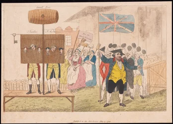 Cecil Wray im Pranger Die Rechte des Gemeinwesens, veröffentlicht 1784