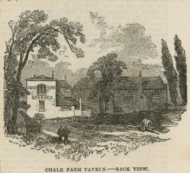 Chalk Farm Taverne, London, Rückansicht