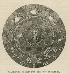 Herausforderungsschild für die 21. Fusiliere