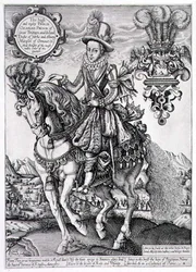 Karl I. als Prinz von Wales zu Pferd, aus 