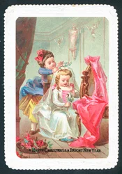 Kinder verkleiden sich, Weihnachtskarte