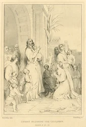 Christus segnet die Kinder, Markus X, 13-16