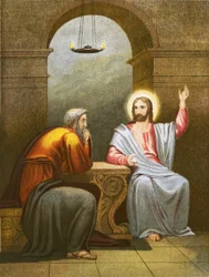 Christus unterweist Nikodemus