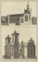 Kirche St Andrew Undershaft in Leadenhall Street und Kirche St John the Evangelist in Westminster, London