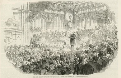 Stadt London Wahl in der Guildhall