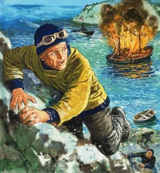 Klettern an der Klippe