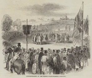 Beginn der North Staffordshire Railway (Stich)