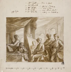 Gesellschaft der Maler, um 1719