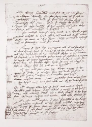 Kopie eines handschriftlichen Memos von John Hawkins über seine Geschäfte mit Spanien, 1576