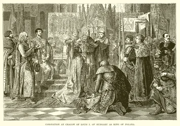 Krönung von Ludwig I. von Ungarn zum König von Polen in Krakau