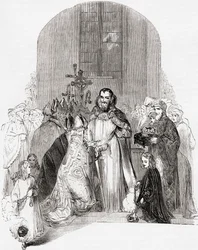 Krönung Heinrichs IV., aus Old England: A Pictorial Museum, veröffentlicht 1847