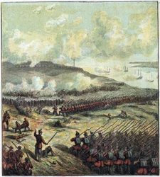 Krimkrieg (1853-1856): die Schlacht bei Inkerman am 5/11/1854 zwischen Russland und der siegreichen britischen, französischen und türkischen Koalition. Die Schlacht bei Inkerman