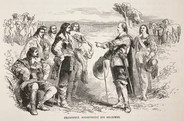 Cromwell spricht zu seinen Soldaten