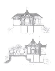 Querschnitte des Sommerhauses des Buckingham Palace, aus 