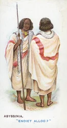 Übliche Begrüßung in Abessinien, 1907