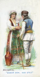 Übliche Begrüßung in Bulgarien, 1907