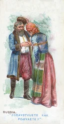 Übliche Begrüßung in Russland, 1907