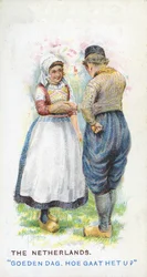 Übliche Begrüßung in den Niederlanden, 1907