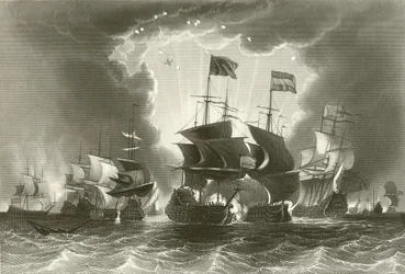 Niederlage der niederländischen Flotte durch Admiral Blake