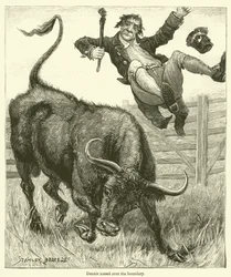 Dennis über die Grenze geworfen