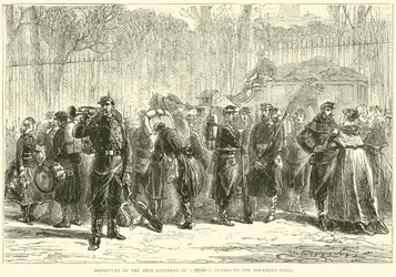 Abmarsch des 10. Regiments der Nationalgarde zu den vorgeschobenen Posten, Oktober 1870