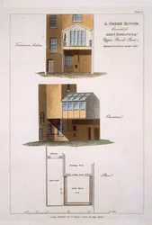 Entwurf für ein Gewächshaus, ausgeführt für G. Farrant, 1806
