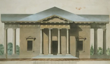 Entwurf für einen toskanischen dorischen Gartenpavillon, um 1830