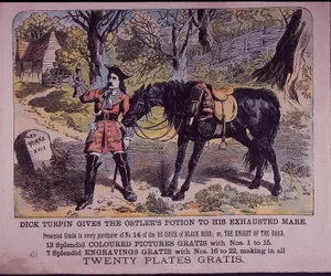 Dick Turpin mit seinem Pferd Black Bess auf dem Weg nach York