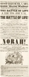 Dickens Spielplan: The Battle of Life im Theatre Royal, Norwich, 26. Januar 1847