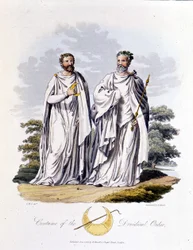 Druiden - in „Celts and Goths, customs of the inhabitants of the British Isles of the early 6th century and the Goth nations of the west coast of the Baltic“, von S.R. Meyrick und Ch. Smith