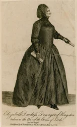 Elizabeth Herzogin Witwe von Kingston vor dem Bar des House of Lords