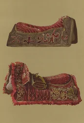 Bestickte Samtsättel von Prinz Rupert und König Karl I.