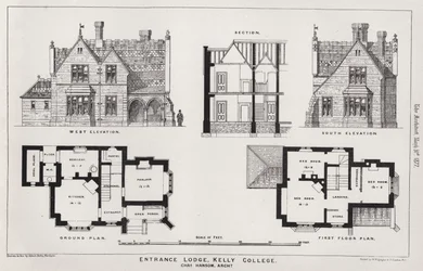 Eingangslodge, Kelly College (Stich)