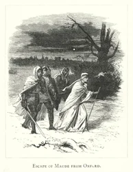 Flucht von Maude aus Oxford (Stich)