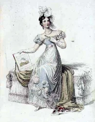Abendkleid, Modeplatte aus Ackermann