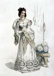 Abendkleid, Modeplatte aus Ackermann